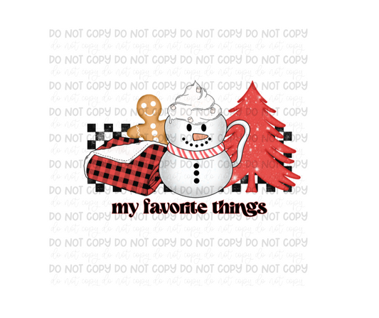 Favorite Things Christmas-Ready to Press Transfer