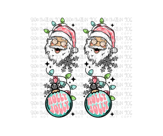Merry Christmas Santa light skin tone Sleeve-Ready to Press Transfer