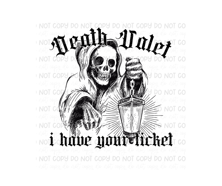 Death Valet black-Ready to Press Transfer