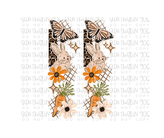Hello Spring Lace Bunny Sleeve-Ready to Press Transfer