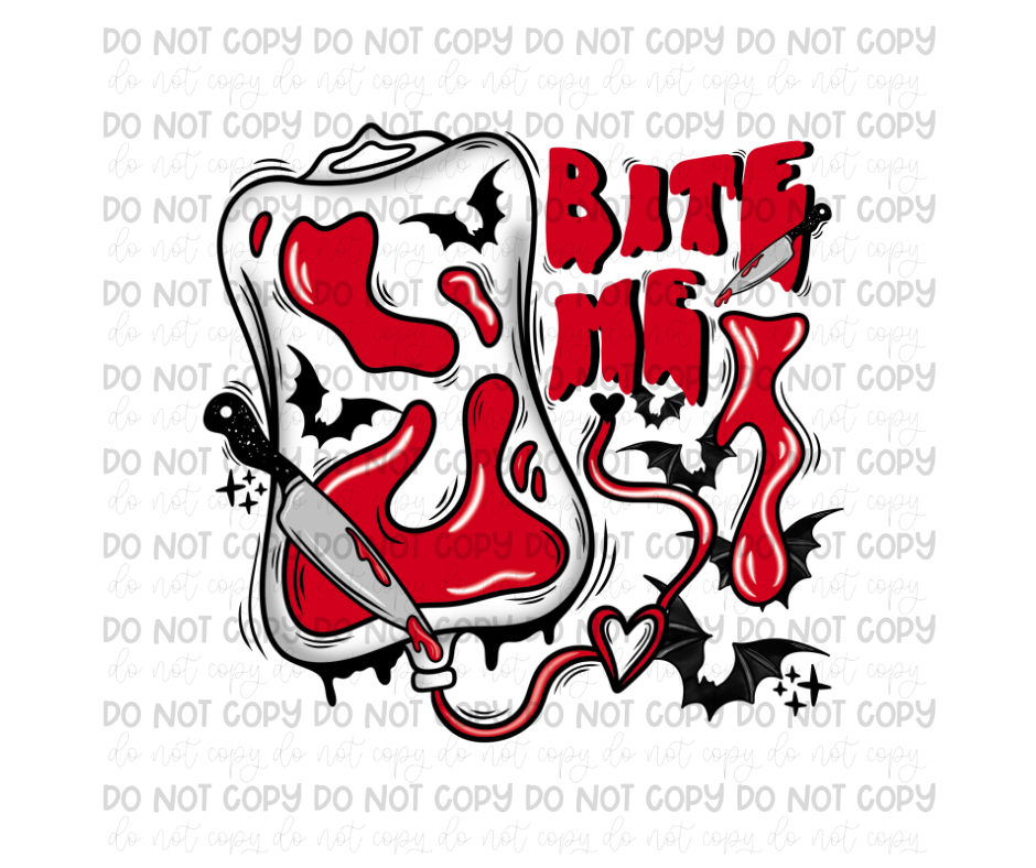 Bite Me-Ready to Press Transfer