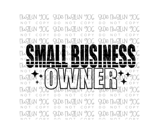 Small Business Owner Single Color-Ready to Press Transfer