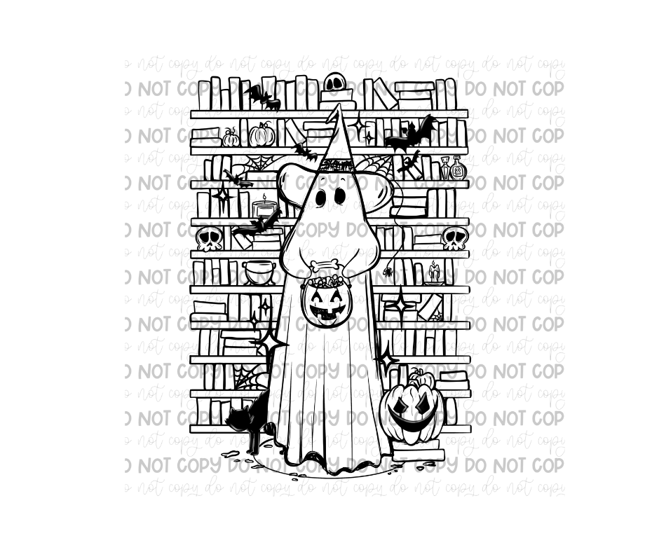 Book or Treat single color-Ready to Press Transfer