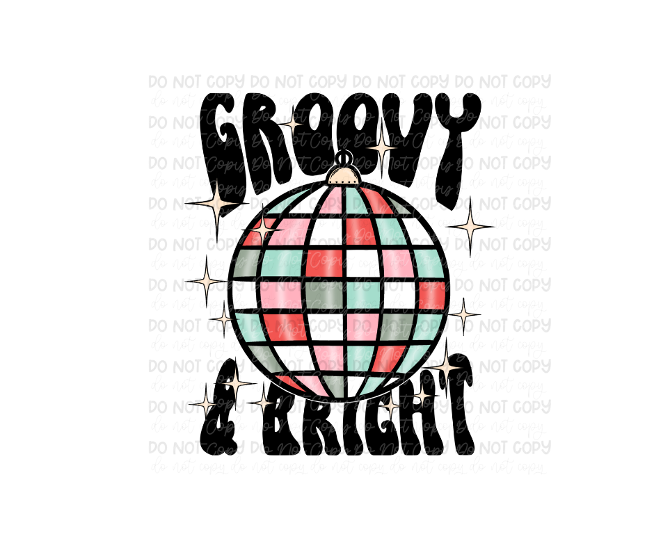 Groovy & Bright disco-Ready to Press Transfer