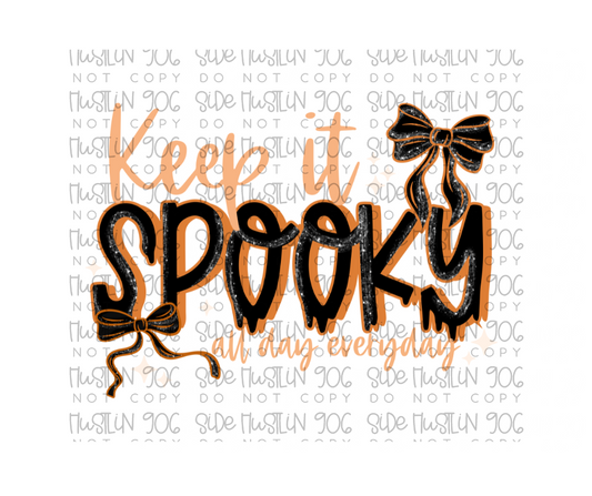 Keep It Spooky Orange-Ready to Press Transfer