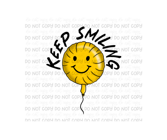 Keep Smiling balloon-Ready to Press Transfer