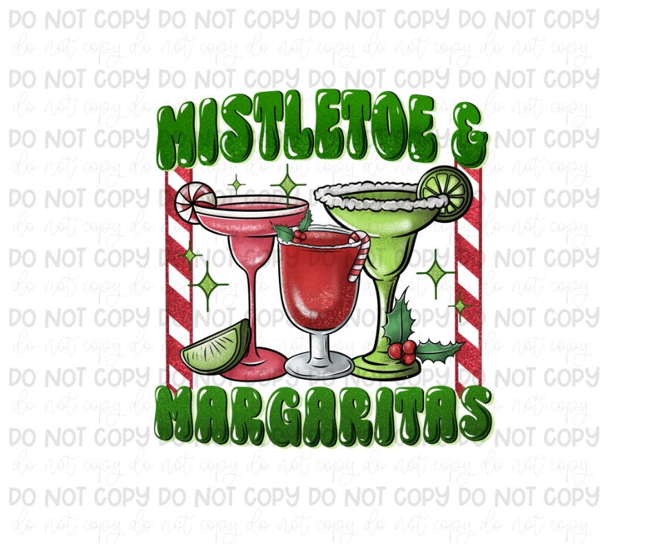 Mistletoe & Margaritas-Ready to Press Transfer