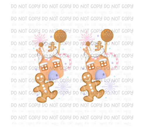 Gingerbread Hot Cocoa SLEEVES-Ready to Press Transfer