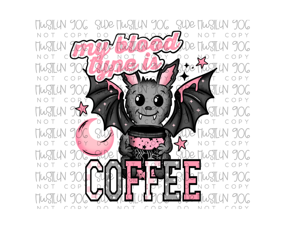 Coffee Bat-Ready to Press Transfer