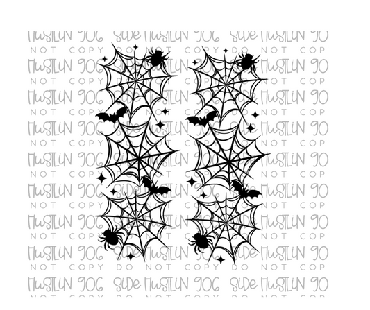 Spooky Season Heart Web Single Color Sleeve-Ready to Press Transfer