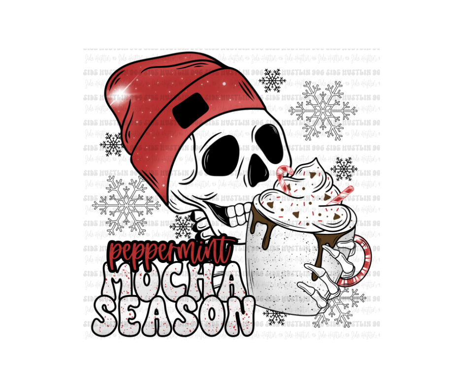 Peppermint Mocha Season-Ready to Press Transfer