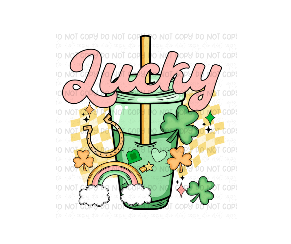 Lucky Coffee-Ready to Press Transfer