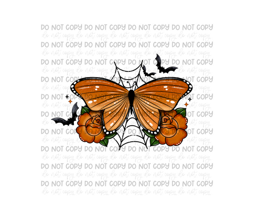 Floral Web Butterfly-Ready to Press Transfer