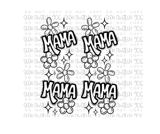 Mama single color Sleeves-Ready to Press Transfer