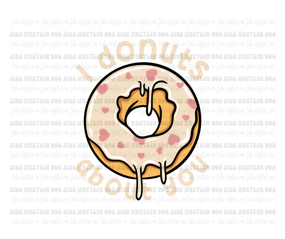 I Donuts about You cream-Ready to Press Transfer