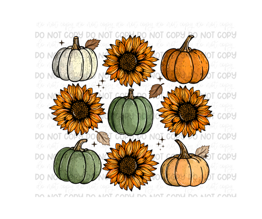 Sunflower Pumpkin-Ready to Press Transfer