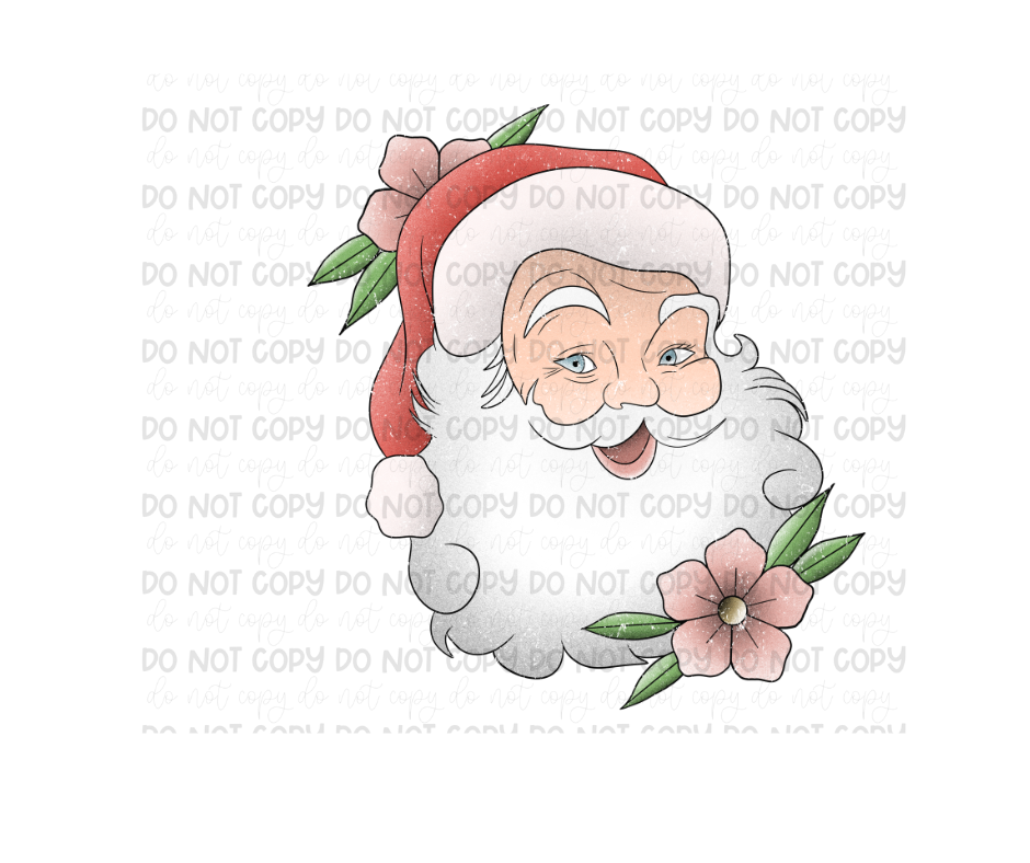 Vintage Santa -Ready to Press Transfer