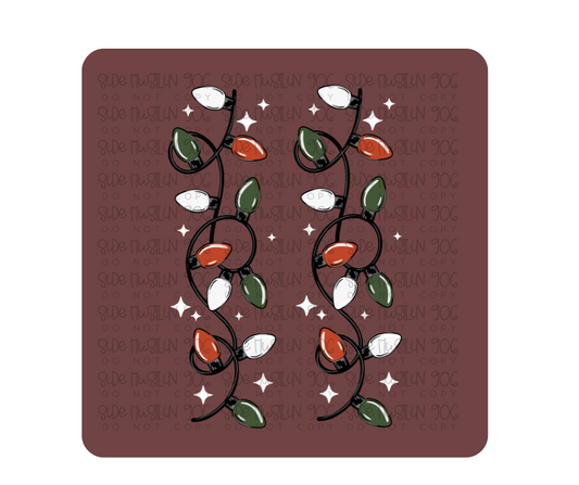 Very Merry Hot Mess Lights Sleeve White Stars-Ready to Press Transfer