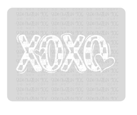 Xoxo white-Ready to Press Transfer