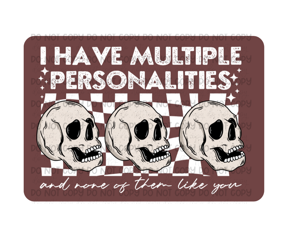 Multiple Personalities white-Ready to Press Transfer