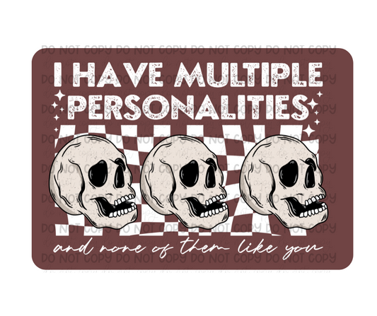 Multiple Personalities white-Ready to Press Transfer