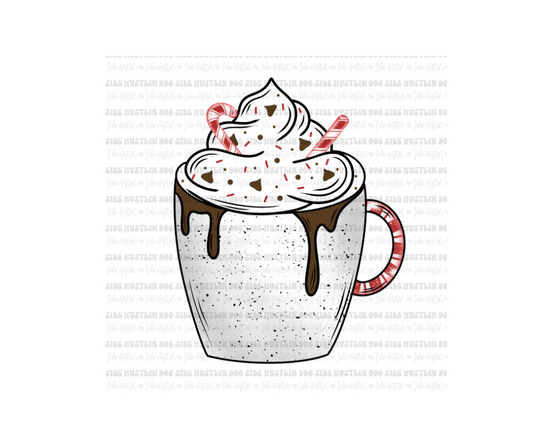 Peppermint Mocha Cup-Ready to Press Transfer