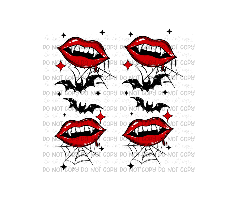 Vampire Lips SLEEVES-Ready to Press Transfer