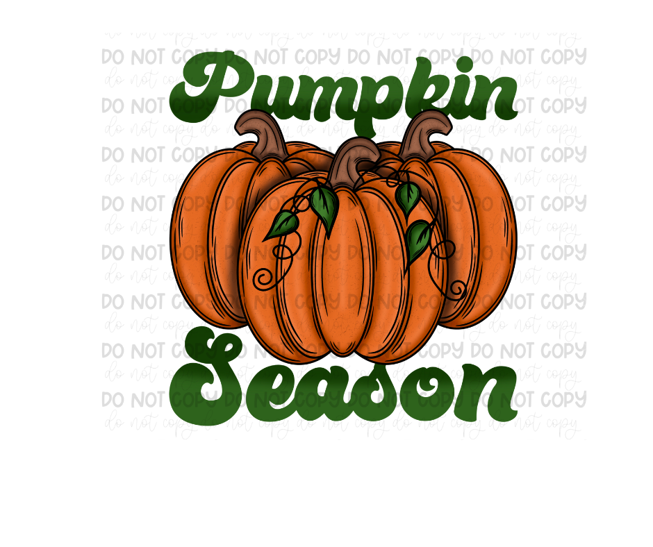 Pumpkin Season green-Ready to Press Transfer