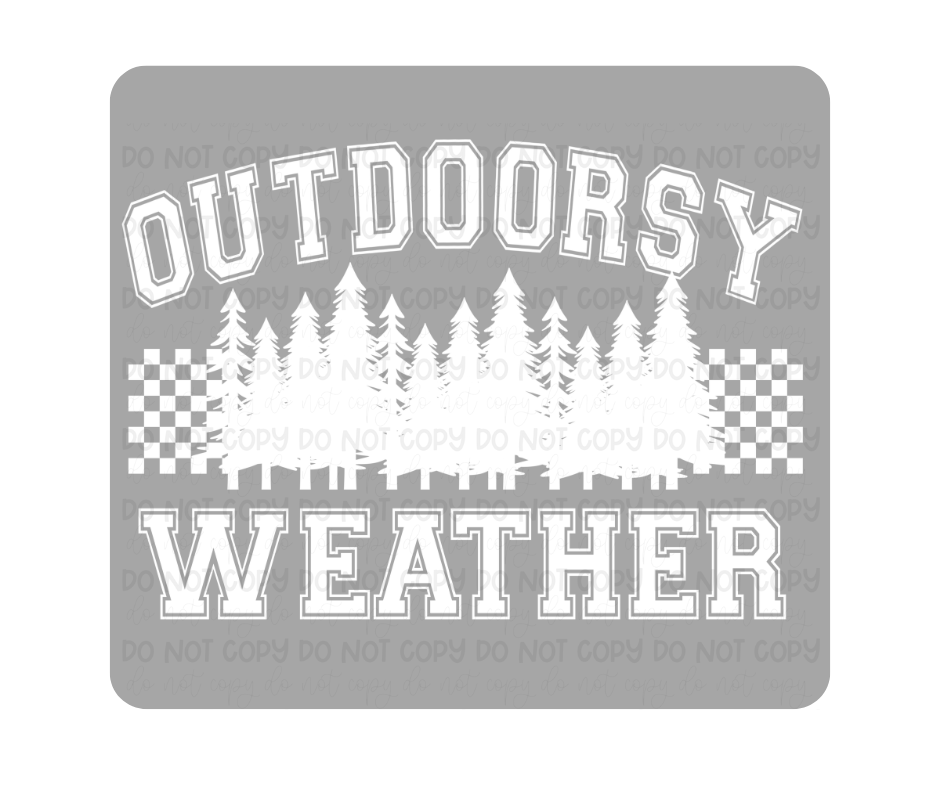 Outdoorsy Weather white-Ready to Press Transfer