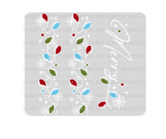 Merry Lights white outline-Ready to Press Transfer