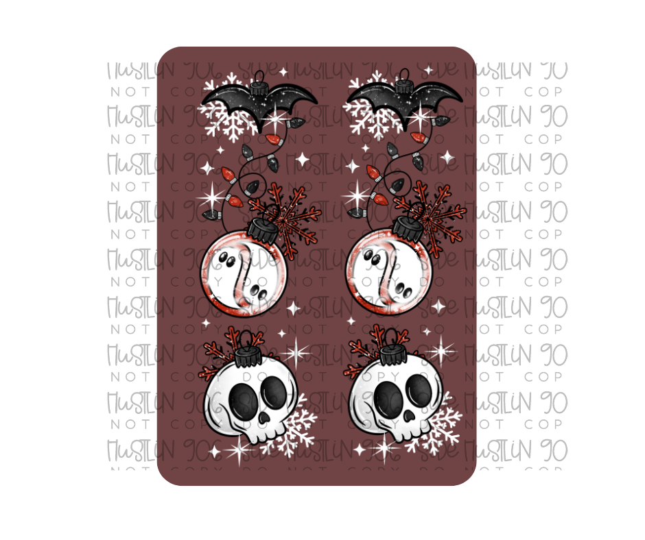 Have Yourself a Spooky Christmas White Words sleeve-Ready to Press Transfer