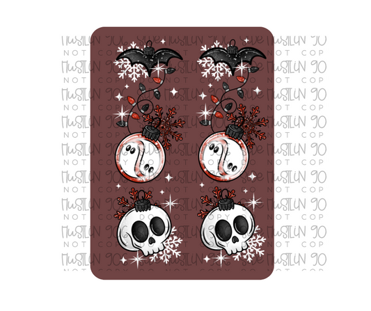 Have Yourself a Spooky Christmas White Words sleeve-Ready to Press Transfer