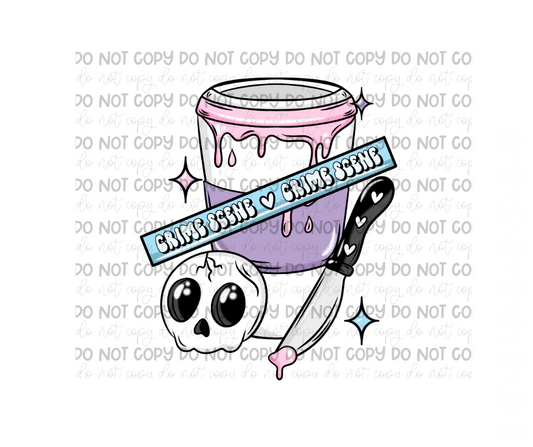 Coffee & Crime Scenes cup-Ready to Press Transfer
