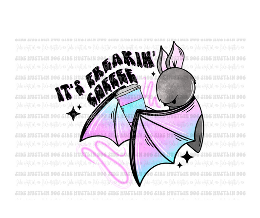 It's Freakin Coffee bat-Ready to Press Transfer