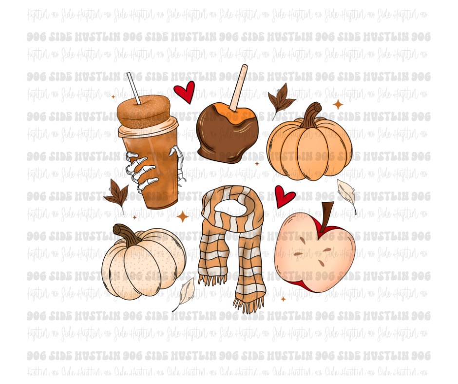 Fall Doodles-Ready to Press Transfer