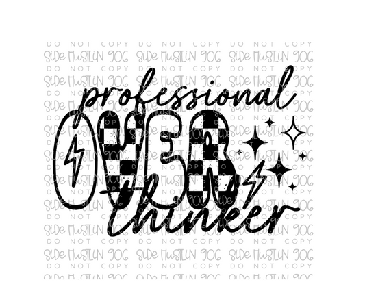 Over thinker black-Ready to Press Transfer