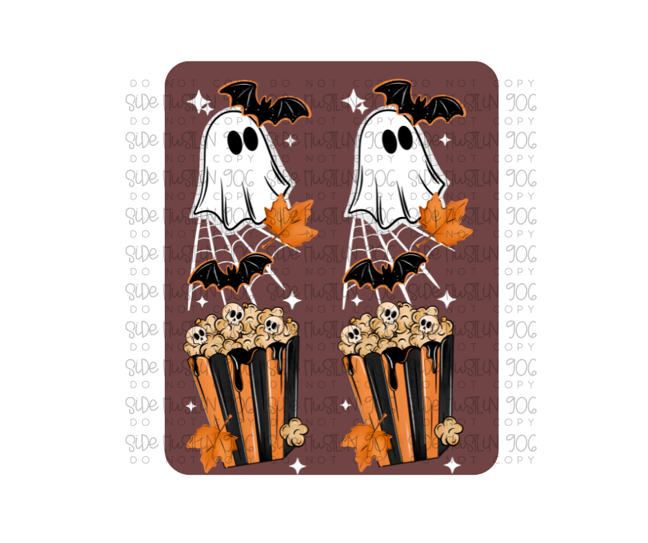 Lets Watch Scary Movies White Sleeve-Ready to Press Transfer