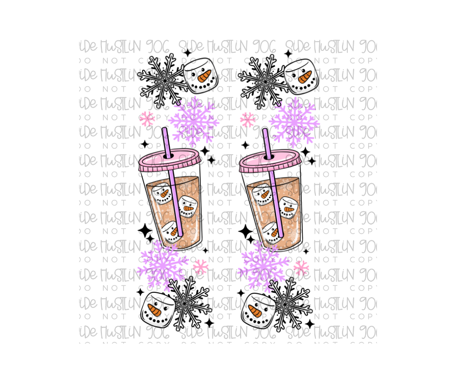 Freezing Season Iced Coffee Sleeve-Ready to Press Transfer