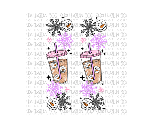 Freezing Season Iced Coffee Sleeve-Ready to Press Transfer