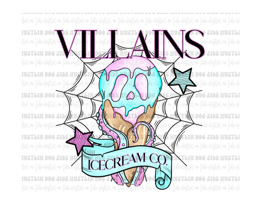 Villains Ice Cream Co-Ready to Press Transfer