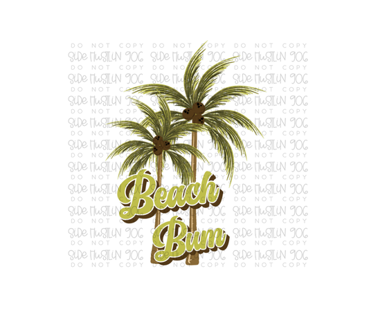 Beach Bum Palm Trees-Ready to Press Transfer