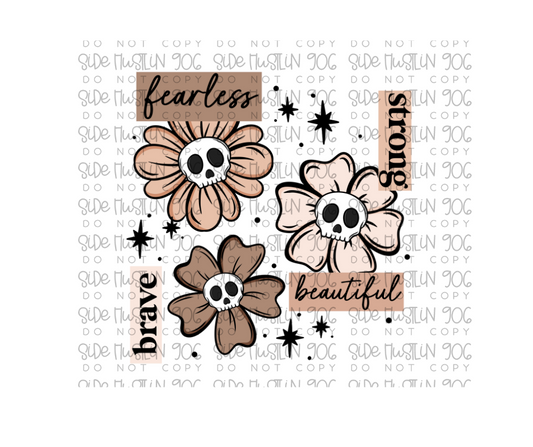 Spooky Positive Florals-Ready to Press Transfer