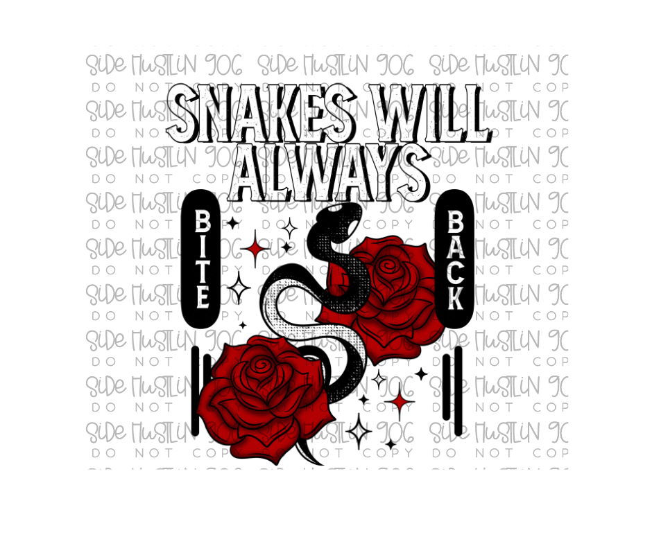 Bite Back Snake-Ready to Press Transfer