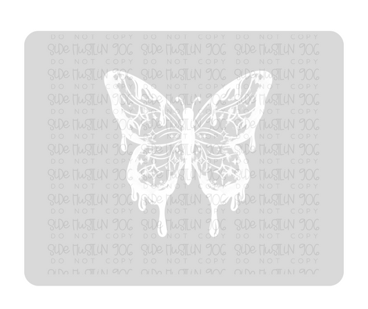 Tired & Angry Butterfly white-Ready to Press Transfer
