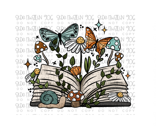 Cottagecore Open Book-Ready to Press Transfer
