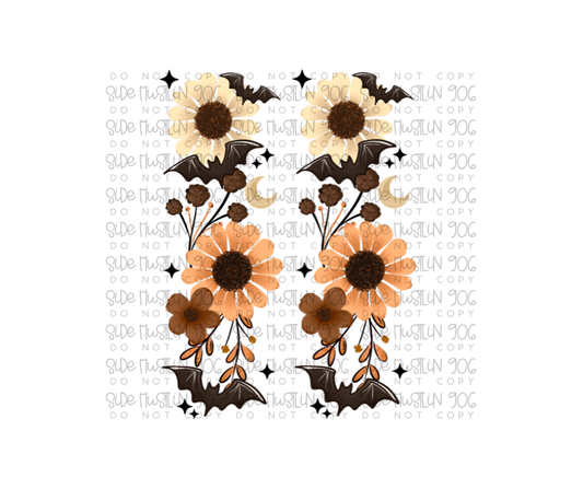 Bat Florals Sleeve-Ready to Press Transfer