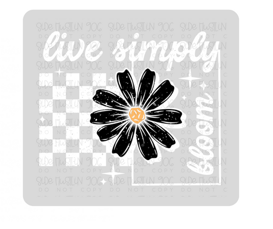 Live Simply white-Ready to Press Transfer