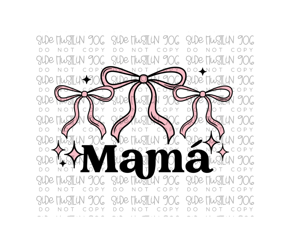 Mamá bow-Ready to Press Transfer