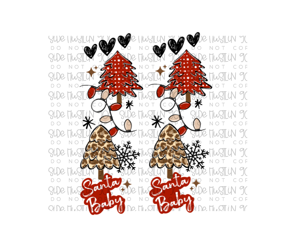 Leopard Christmas Sleeve-Ready to Press Transfer