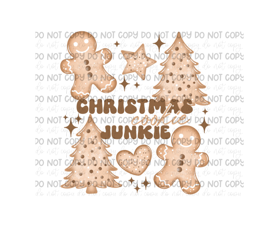 Christmas Cookie Junkie-Ready to Press Transfer